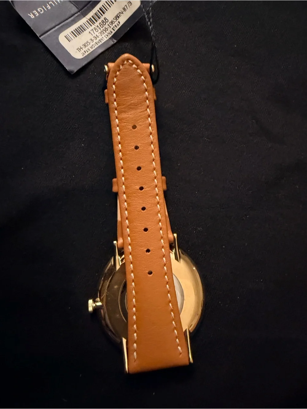 Tommy Hilfiger Men's Gold Case Brown Leather Strap Watch